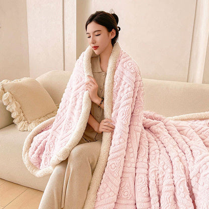 Ownkoti Plush Floral Sherpa Fleece Warm Blanket - image 6