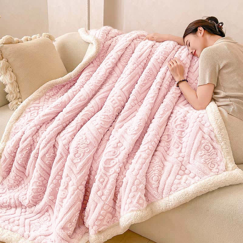 Ownkoti Plush Floral Sherpa Fleece Warm Blanket - image 7