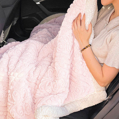 Ownkoti Plush Floral Sherpa Fleece Warm Blanket - image 9