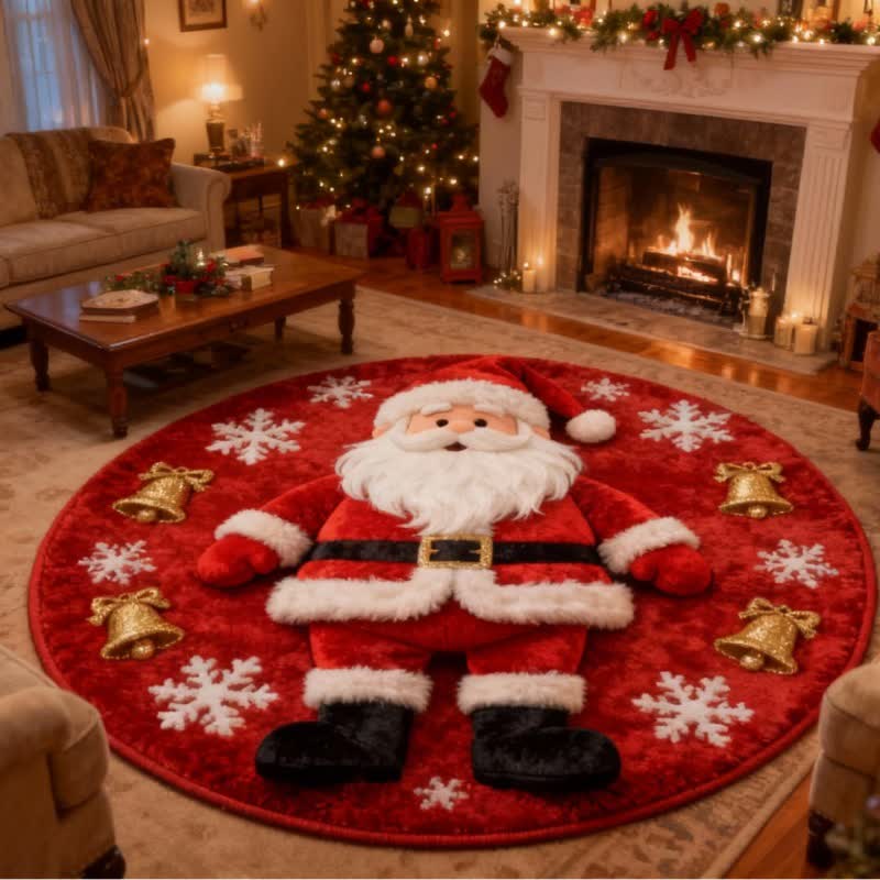 Ownkoti Christmas Santa 3D Effect Rug – ownkoti