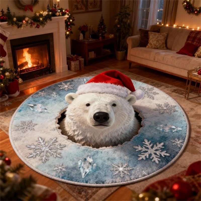Ownkoti Christmas Inspires 3D Effect Rug - C - 55" x 55" - image 6