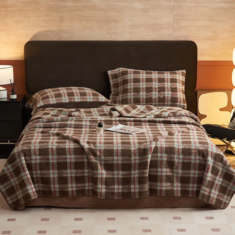 Ownkoti Classic Plaid Reversible Fleece Multi-Use Throw - image 23