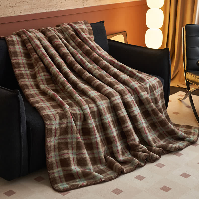 Ownkoti Classic Plaid Reversible Fleece Multi-Use Throw - image 26
