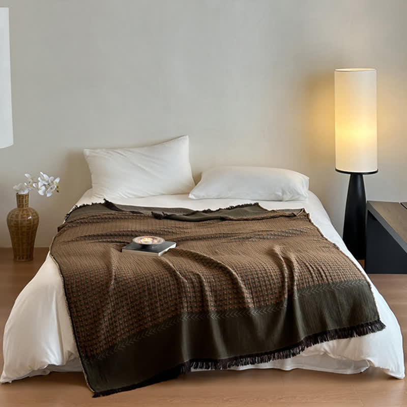 Ownkoti Vintage Cotton Jacquard Multi-Use Blanket - image 12