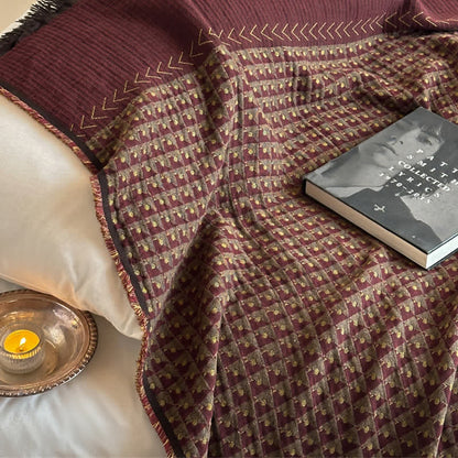 Ownkoti Vintage Cotton Jacquard Multi-Use Blanket - image 6