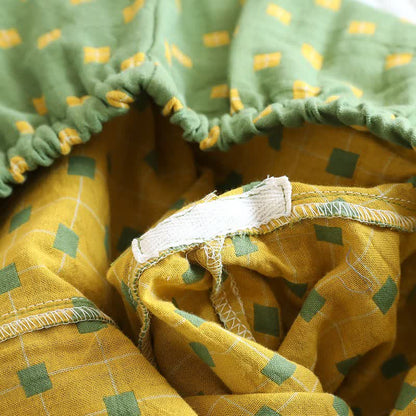 Ownkoti Grid Cotton Gauze Long Sleeves Loungewear - image 13