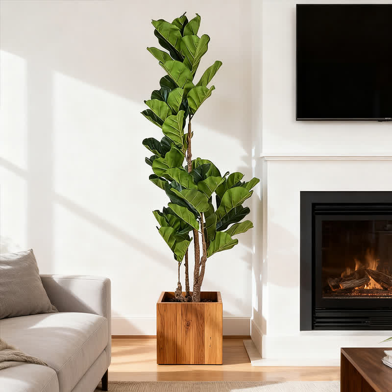 Ownkoti Lifelike Fiddle Leaf Fig Tree Indoor Decor - image 1