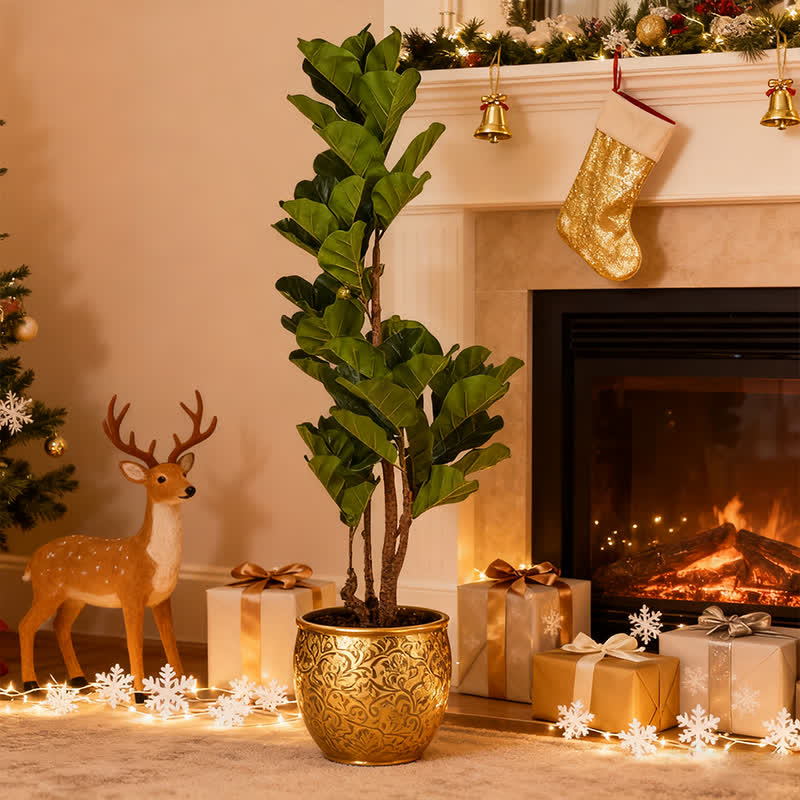 Ownkoti Lifelike Fiddle Leaf Fig Tree Indoor Decor - image 2