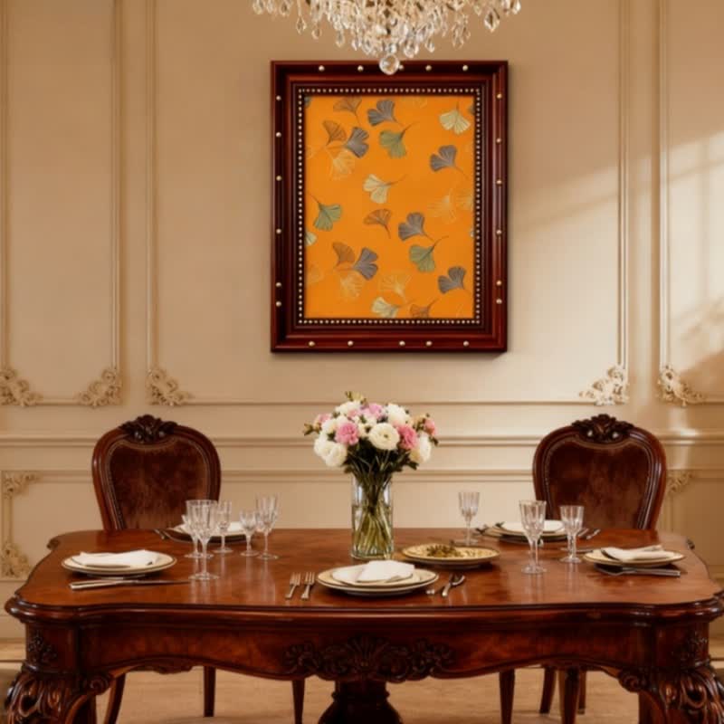 Ownkoti Golden Whisper Ginkgo Leaf Decorative Painting - image 8