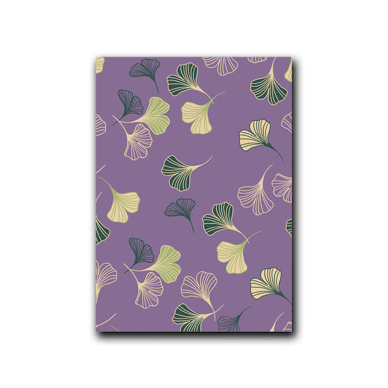 Ownkoti Golden Whisper Ginkgo Leaf Decorative Painting - Purple&Green - 16" x 24" - image 4
