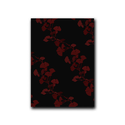 Ownkoti Large Ginkgo Leaf Decorative Painting - Black & Red - 16" x 24" - image 5