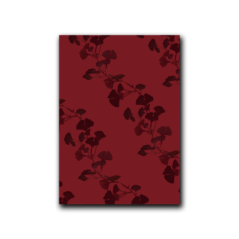 Ownkoti Large Ginkgo Leaf Decorative Painting - Red & Black - 16" x 24" - image 7