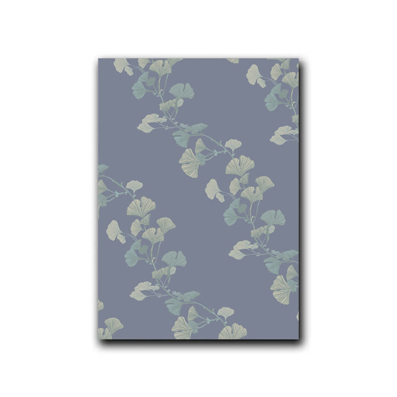 Ownkoti Ginkgo Leaf Inspired Decorative Painting - Light Blue - 16" x 24" - image 2