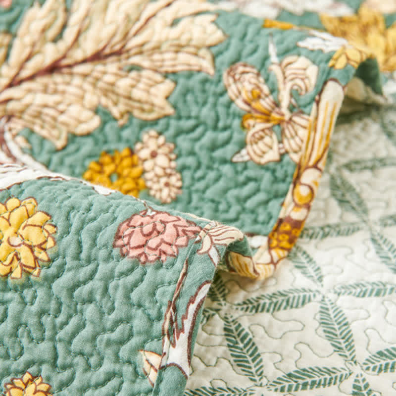 Ownkoti William Morris Floral Quilted Bedspread Set(3PCS) - image 6