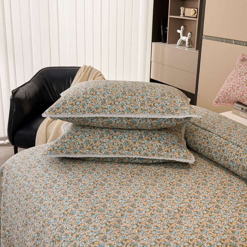 Ownkoti Cotton Ditsy Floral Quilted Bedspread Set(3PCS) - image 8
