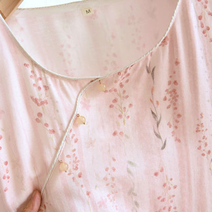 Ownkoti Oriental-inspired Striped Floral Cotton Loungewear - image 3