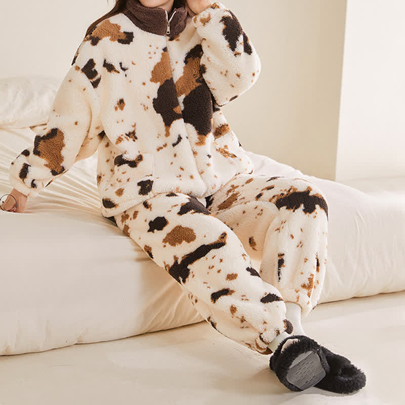 Ownkoti Artistic Print Fleece Loungewear Set - image 6