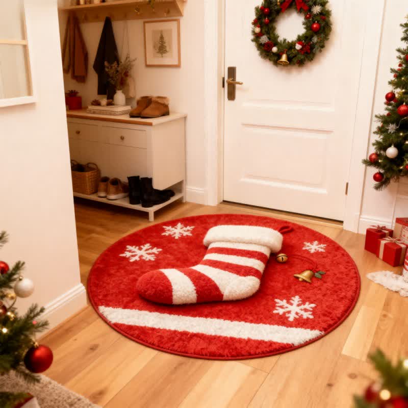 Ownkoti Christmas Stocking 3D Effect Rug - image 2