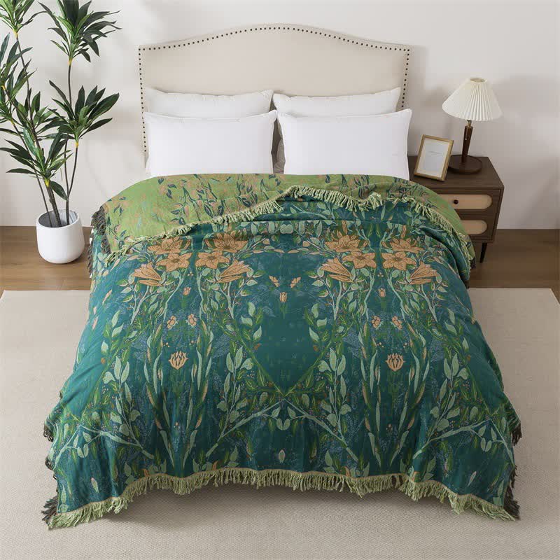 Ownkoti Lily Cotton Gauze Tassel Quilt - Queen - image 0