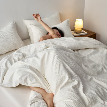 Ownkoti Simple Tree Rings Cotton Bedding Set(3PCS) - image 3