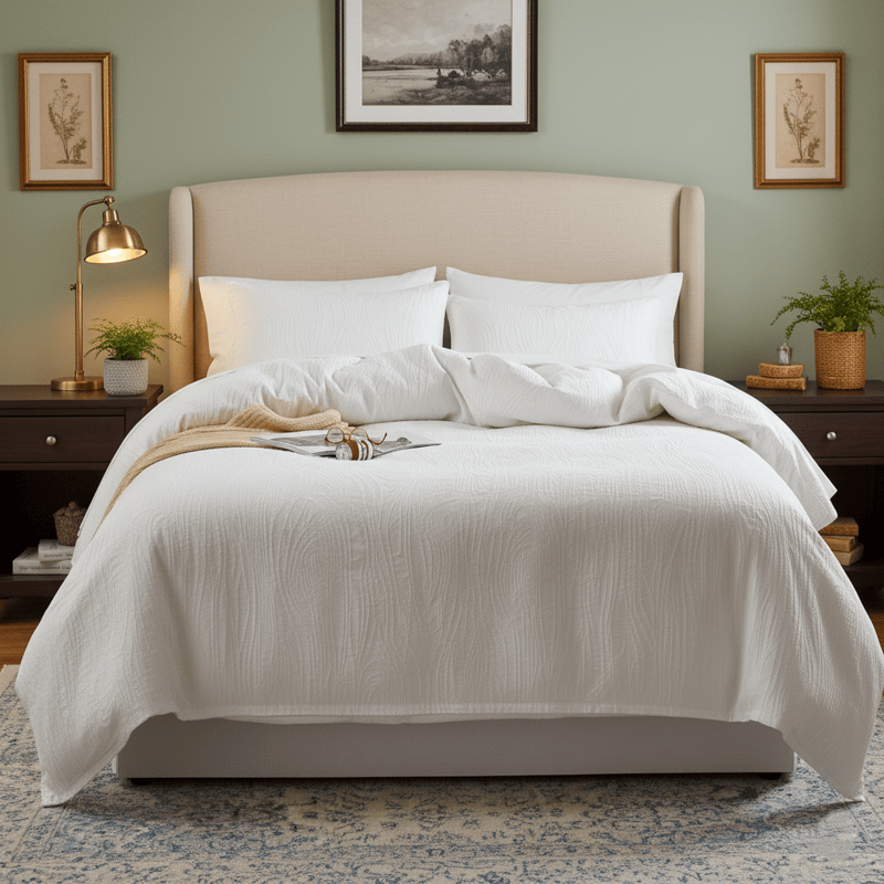 Ownkoti Simple Tree Rings Cotton Bedding Set(3PCS) - image 1