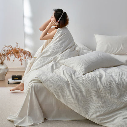 Ownkoti Minimalist Tree Rings Cotton Bedding Set(3PCS) - image 2