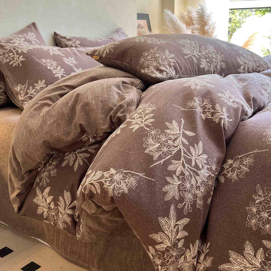 Ownkoti Vintage Elegant Floral Print Bedding Set(4PCS) - image 0