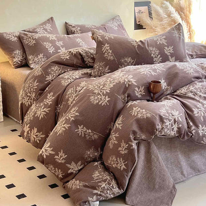 Ownkoti Vintage Elegant Floral Print Bedding Set(4PCS) - King - image 1
