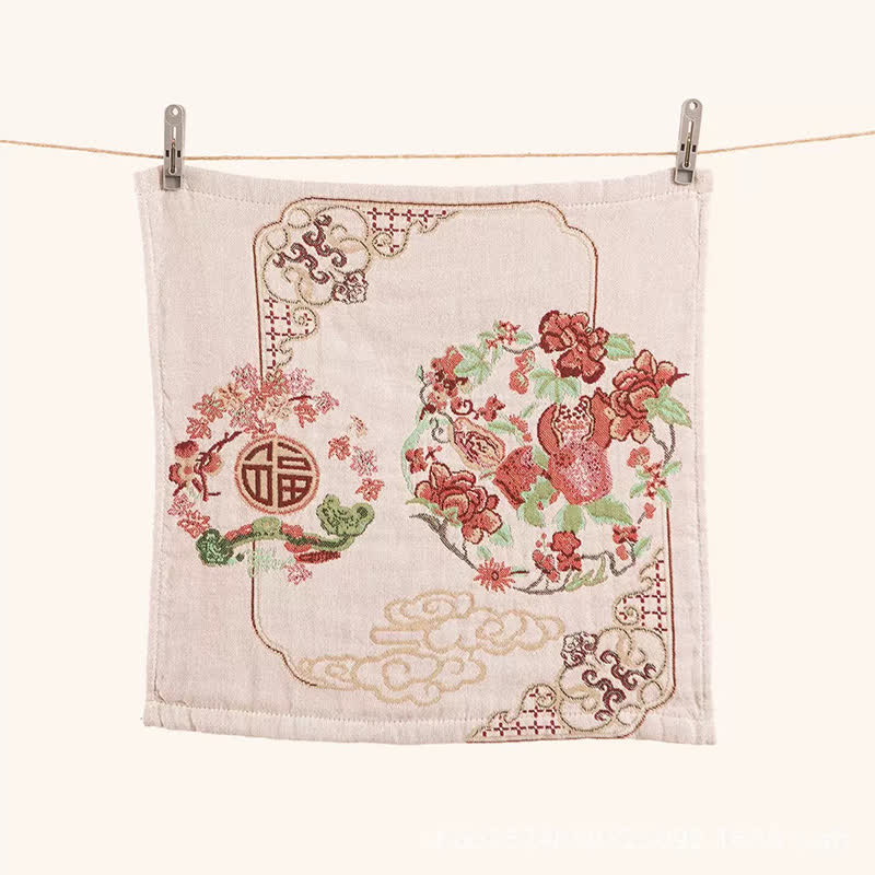 Ownkoti Retro Auspicious Cotton Kitchen Absorbent Towel - image 5