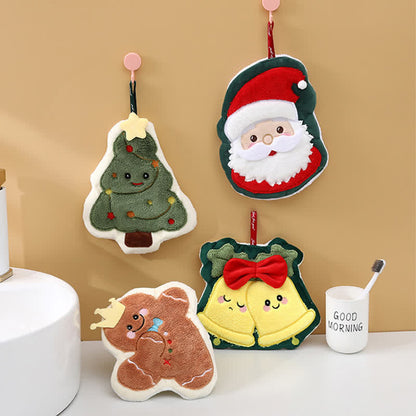Ownkoti Christmas Hanging Kitchen & Bathroom Towels  - 4 Patterns - 4PCS - 8" x 12" - image 0