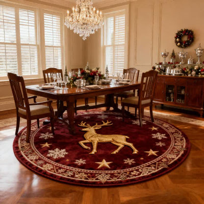 Ownkoti Christmas Reindeer 3d Effect Rug - image 1