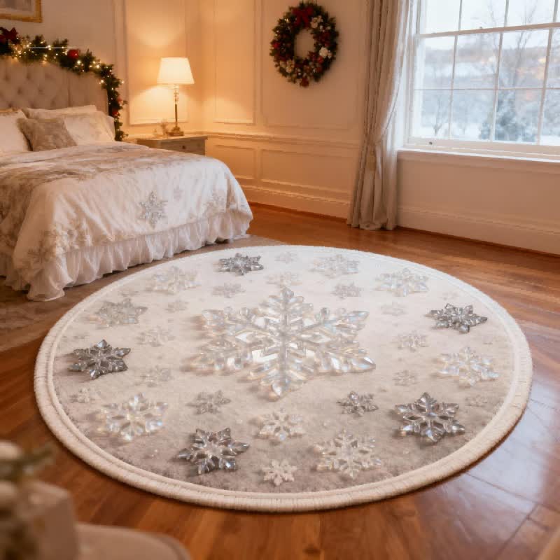 Ownkoti Christmas Snowflake 3D Effect Rug - image 1