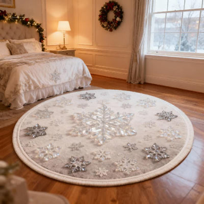 Ownkoti Christmas Snowflake 3D Effect Rug - image 1
