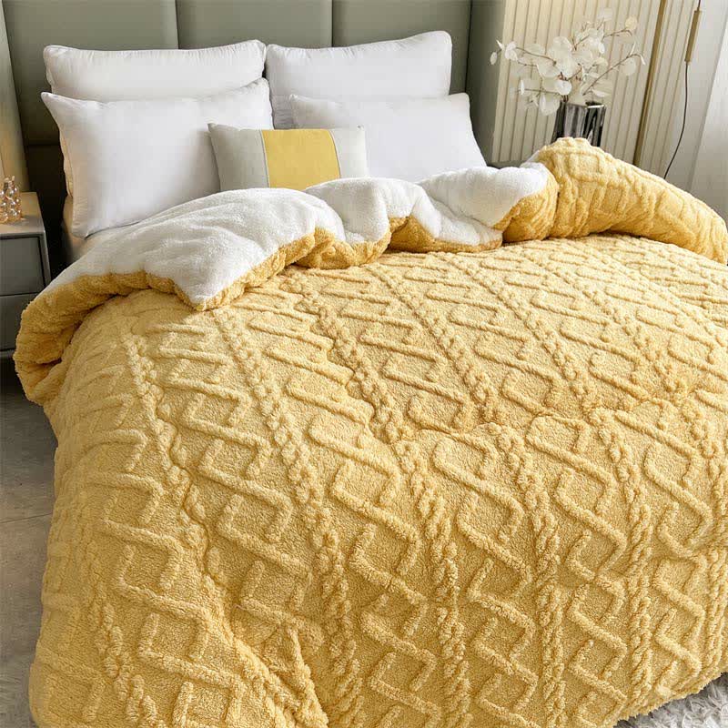 Ownkoti Jacquard Solid Color Comfy Fluffy Blanket - image 27