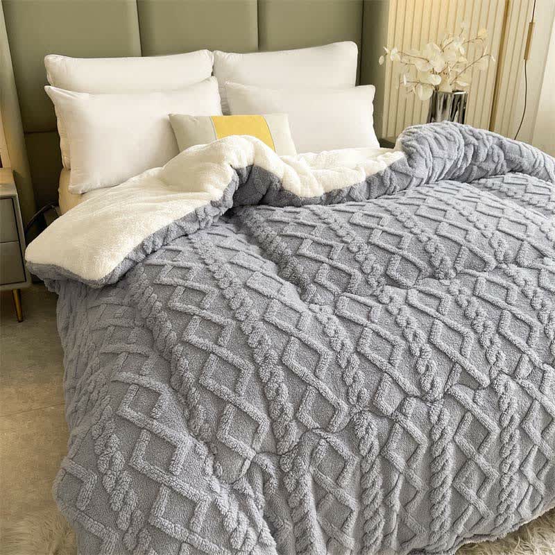 Ownkoti Jacquard Solid Color Comfy Fluffy Blanket - image 6