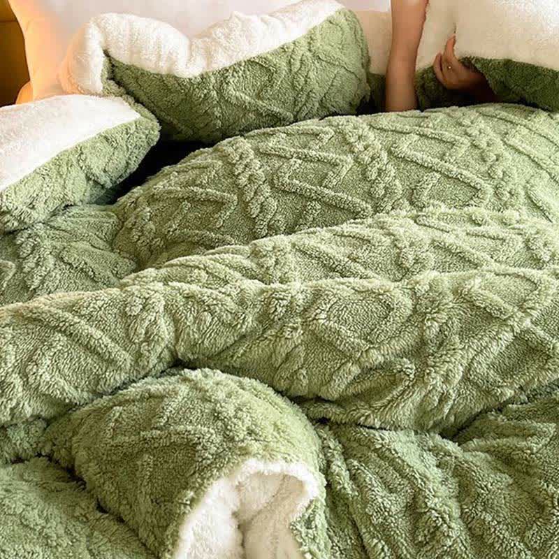 Ownkoti Jacquard Solid Color Comfy Fluffy Blanket - image 21
