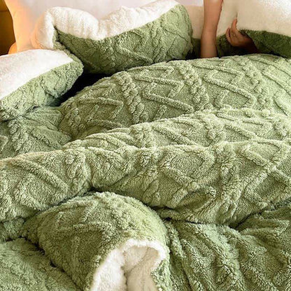 Ownkoti Jacquard Solid Color Comfy Fluffy Blanket - image 21