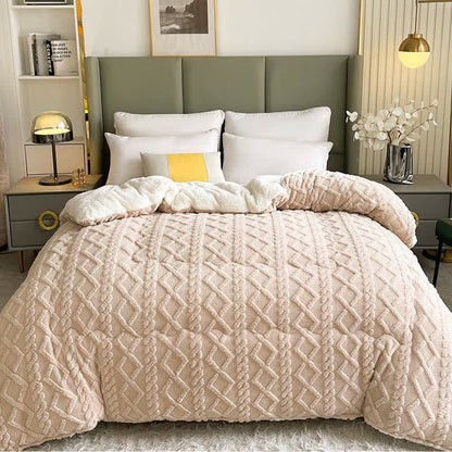 Ownkoti Jacquard Solid Color Comfy Fluffy Blanket - image 1