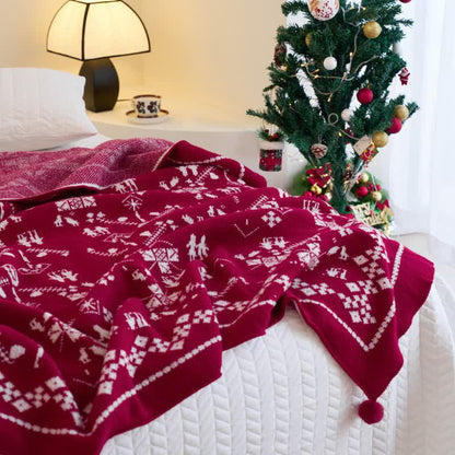 Ownkoti Christmas Inspired Knitted Throw Blanket - D - 59"W x 79"L - image 6