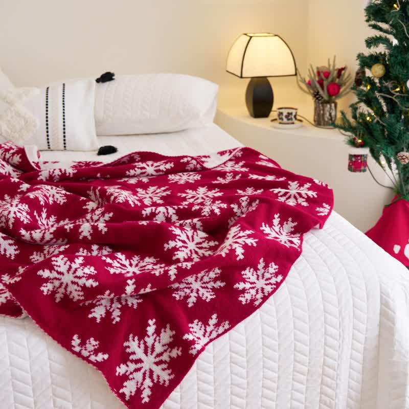 Ownkoti Christmas Inspired Knitted Throw Blanket - C - 59"W x 79"L - image 5