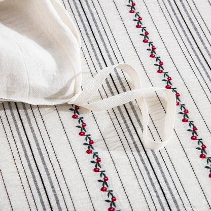 Ownkoti Fairycore Embroidered Cotton Duvet Cover Set(3PCS) - image 5