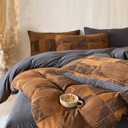 Ownkoti Geometric Brushed Cotton Bedding Set(4PCS) - image 2