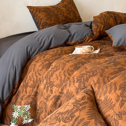 Ownkoti Brushed Cotton Botanical Duvet Cover Set(4PCS) - image 9