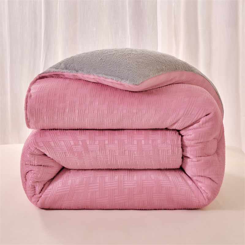 Ownkoti Plush Waffle Textured Sherpa Blanket - image 13