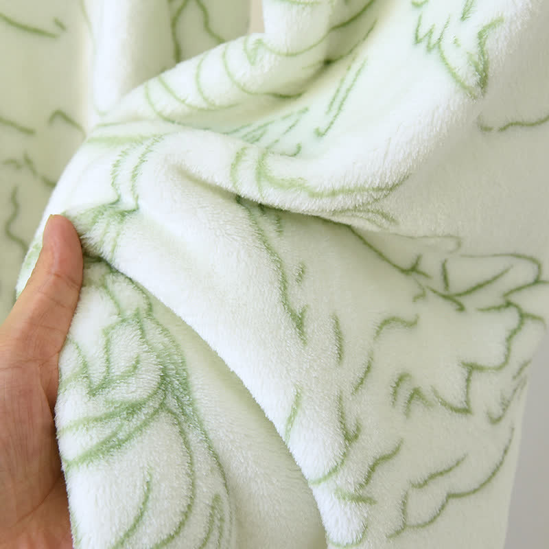 Ownkoti Fresh Green Line-Art Plush Loungewear Set - image 6