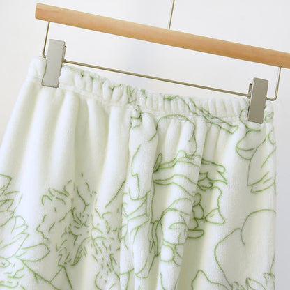 Ownkoti Fresh Green Line-Art Plush Loungewear Set - image 9