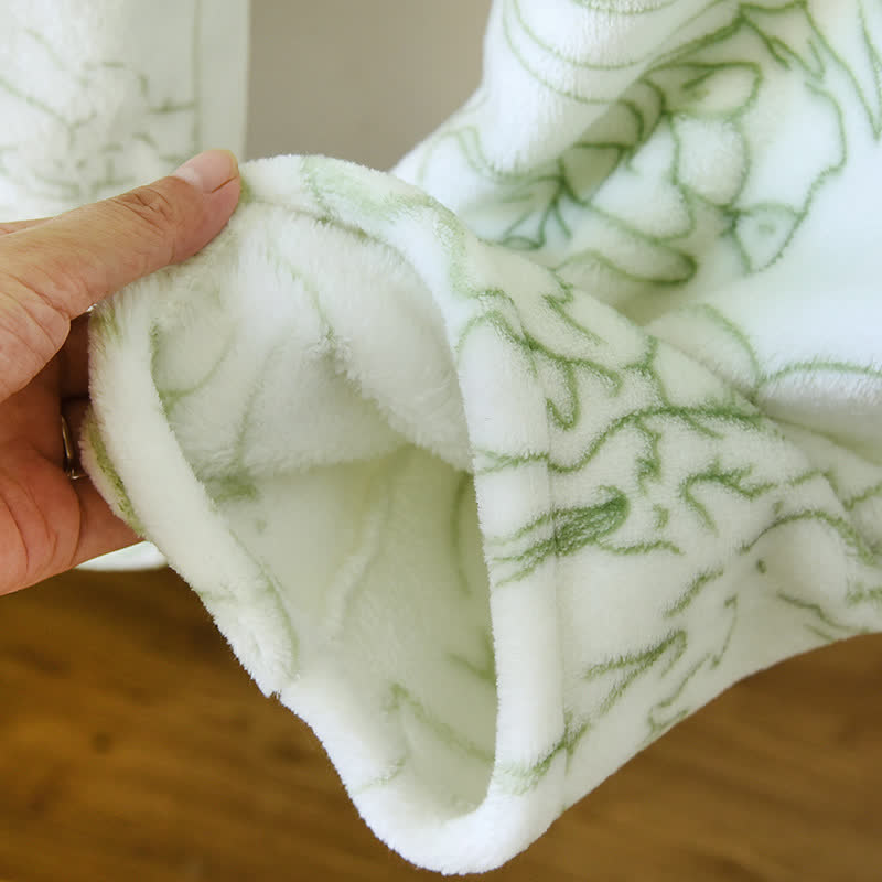 Ownkoti Fresh Green Line-Art Plush Loungewear Set - image 10