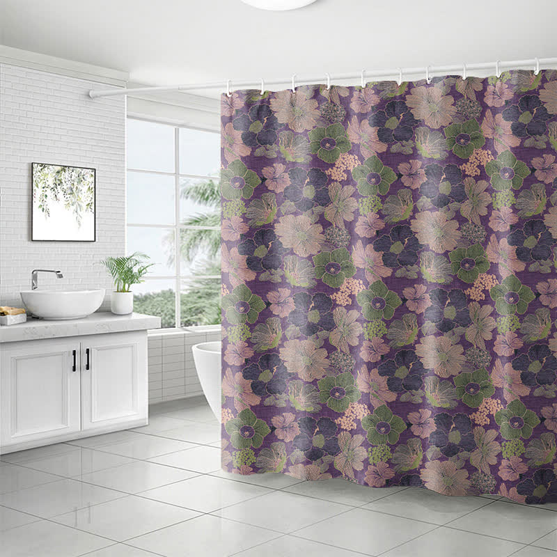 Ownkoti Peach Blossom Print Shower Curtain - image 1