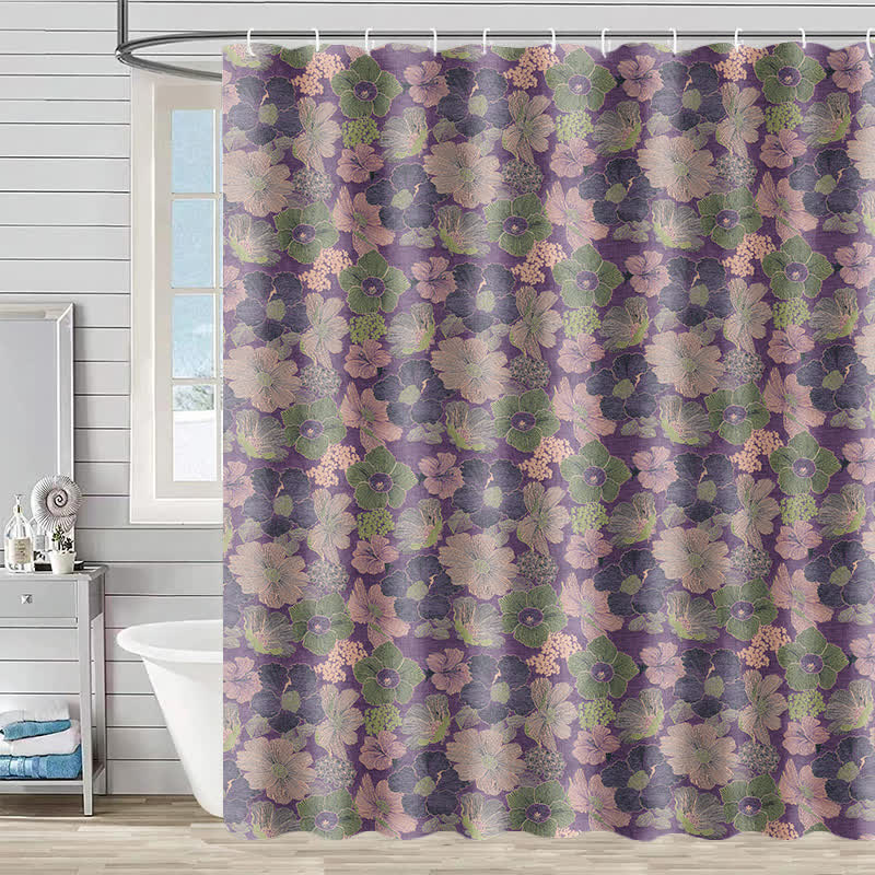 Ownkoti Peach Blossom Print Shower Curtain - 90"W x 71"L - image 0