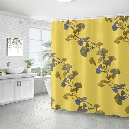Ownkoti Ginkgo Leaf Print Shower Curtain - image 3